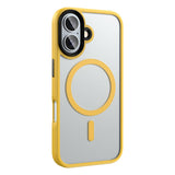 Apple iPhone 16 Plus Kılıf Mat Arka Yüzey Wireless Şarj Özellikli Zore Flet M-safe Kapak Yeşil