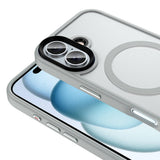 Apple iPhone 16 Plus Kılıf Mat Arka Yüzey Wireless Şarj Özellikli Zore Flet M-safe Kapak Siyah