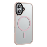 Apple iPhone 16 Plus Kılıf Mat Arka Yüzey Wireless Şarj Özellikli Zore Flet M-safe Kapak Mavi