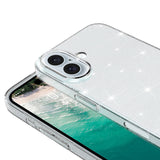 Apple iPhone 16 Plus Kılıf Parlayan Simli Şeffaf Zore Redos Kapak Şeffaf