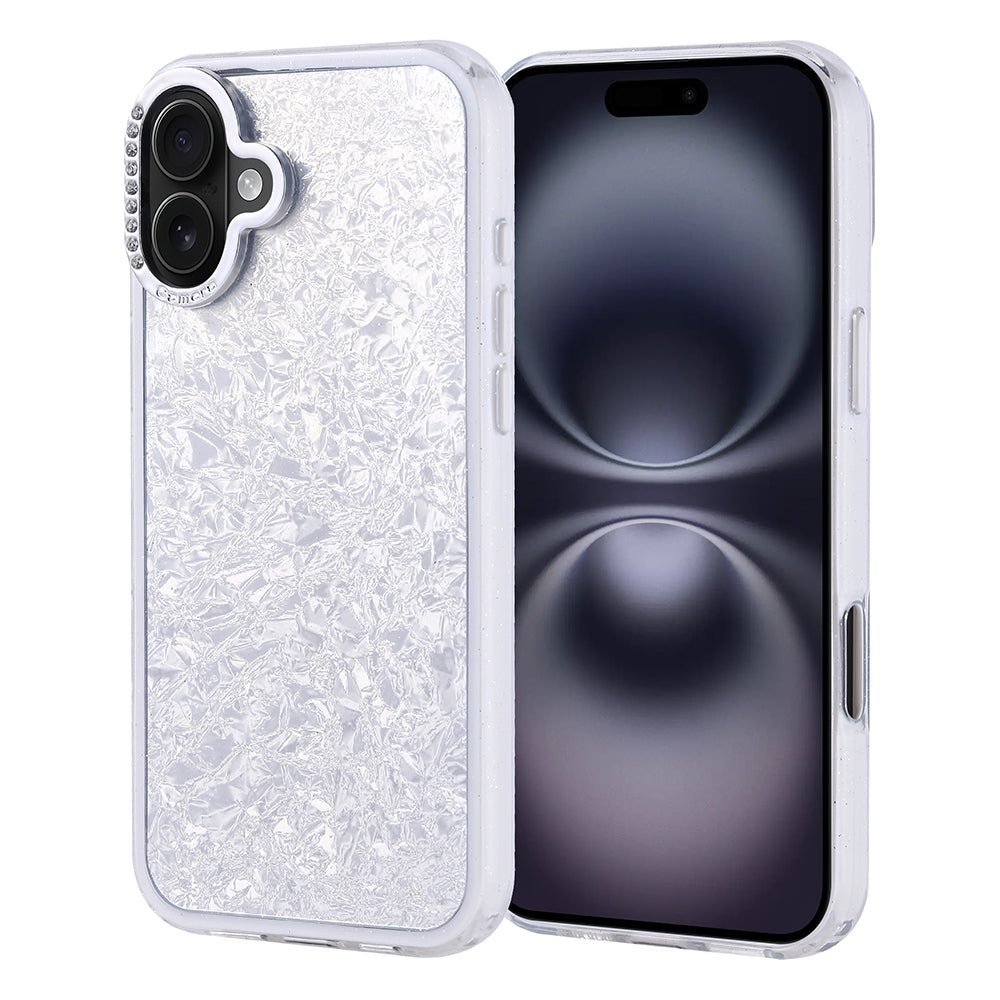 Apple iPhone 16 Plus Kılıf Taşlı Tasarımlı Zore Kapi Kapak Gümüş
