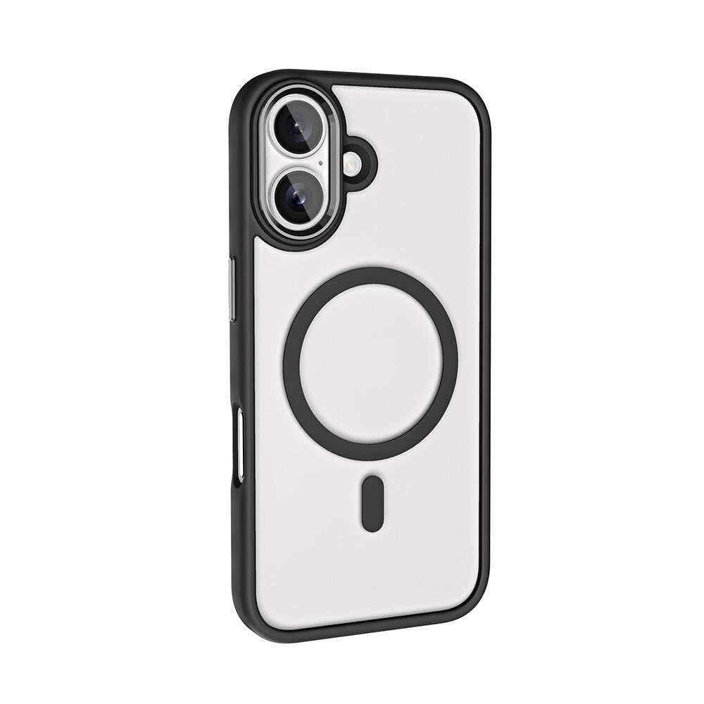 Apple iPhone 16 Plus Kılıf Wireless Şarj Özellikli Zore Krom M-safe Silikon Kapak Yeşil