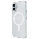 Apple iPhone 16 Plus Kılıf Zore M-safe Şarj Özellikli Şeffaf Tek Kamera Çerçeveli Porto Kapak Şeffaf