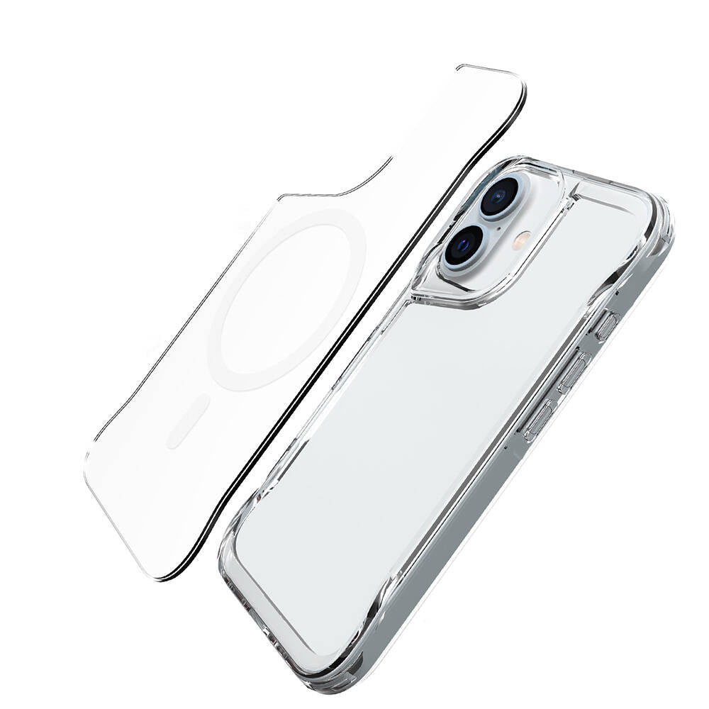 Apple iPhone 16 Plus Kılıf Zore M-safe Şarj Özellikli T-Max M-safe Kapak Şeffaf