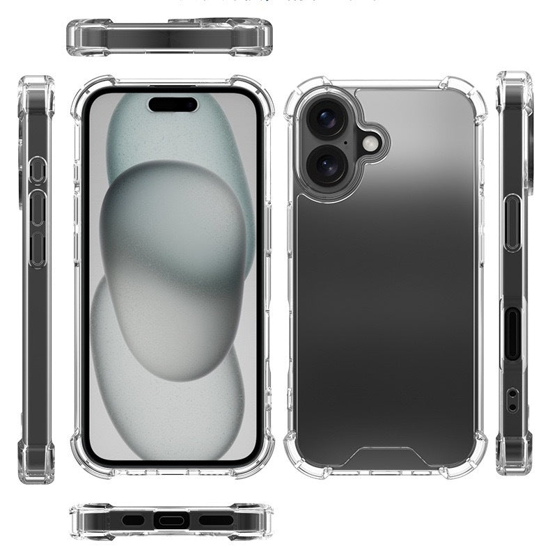 Apple iPhone 16 Plus Kılıf Zore Nitro Anti Shock Silikon Şeffaf