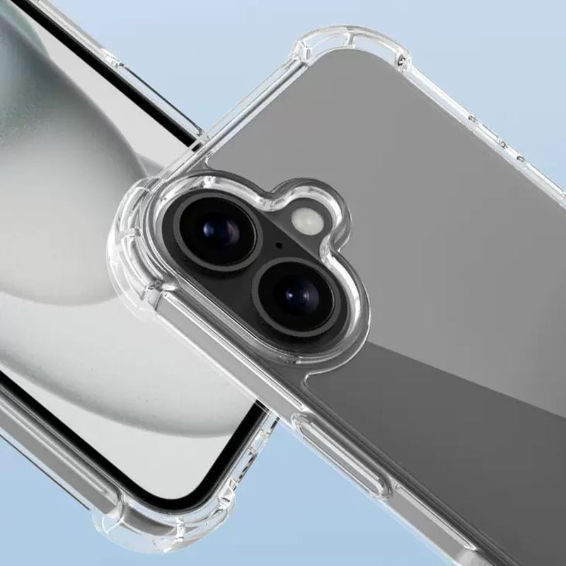 Apple iPhone 16 Plus Kılıf Zore Nitro Anti Shock Silikon Şeffaf