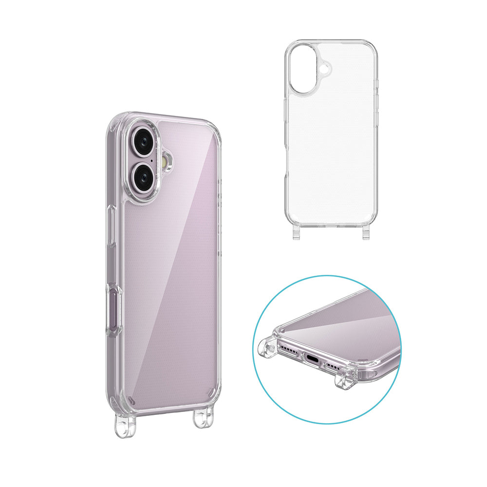 Apple iPhone 16 Plus Kılıf Zore X-Rop Kapak Şeffaf