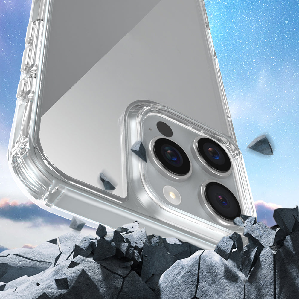 Apple iPhone 16 Pro Kılıf Airbagli Takılabilir Askı Aparatlı Zore Snap Silikon Kapak Şeffaf