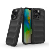Apple iPhone 16 Pro Kılıf Esnek TPU Oyuklu Arka Yüzey Tasarımlı Zore Etnik Silikon Kapak Koyu Yeşil