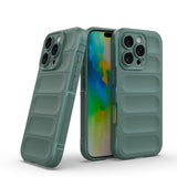 Apple iPhone 16 Pro Kılıf Esnek TPU Oyuklu Arka Yüzey Tasarımlı Zore Etnik Silikon Kapak Lacivert