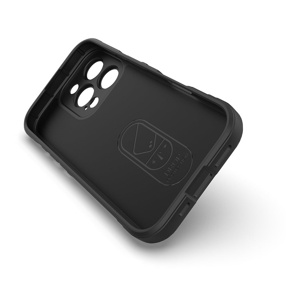Apple iPhone 16 Pro Kılıf Esnek TPU Oyuklu Arka Yüzey Tasarımlı Zore Etnik Silikon Kapak Siyah