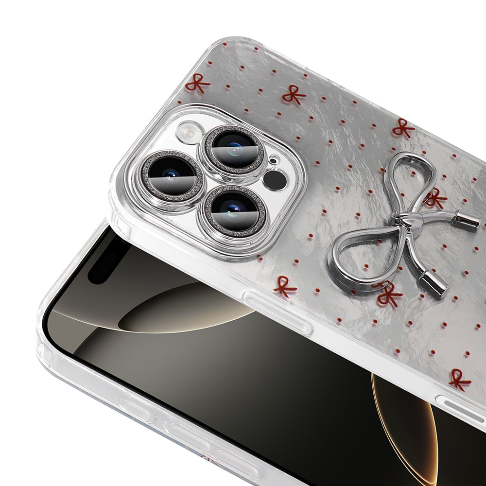 Apple iPhone 16 Pro Kılıf Kamera Korumalı Figürlü Zore Ponti Silikon Kapak Beyaz