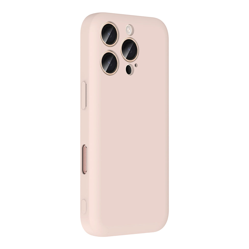 Apple iPhone 16 Pro Kılıf Kamera Korumalı Kartlık Hazneli Zore Vitra Kapak Pembe