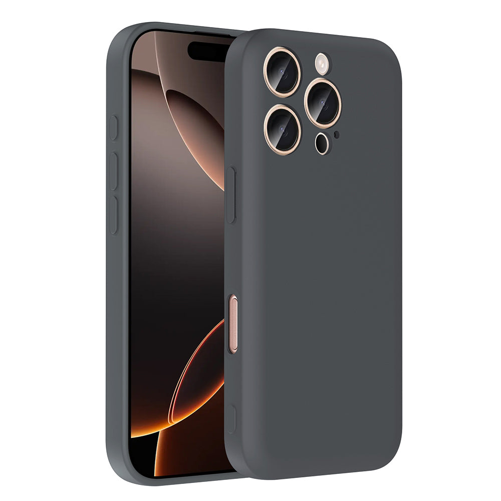 Apple iPhone 16 Pro Kılıf Kamera Korumalı Kartlık Hazneli Zore Vitra Kapak Gri