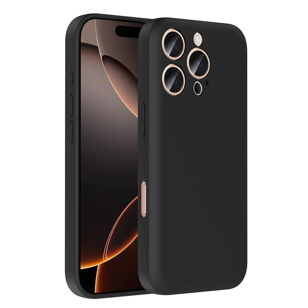 Apple iPhone 16 Pro Kılıf Kamera Korumalı Kartlık Hazneli Zore Vitra Kapak Siyah