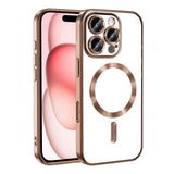 Apple iPhone 16 Pro Kılıf Kamera Korumalı M-safe Wireless Şarj Özellikli Zore Demre Kapak Desert Titanyum
