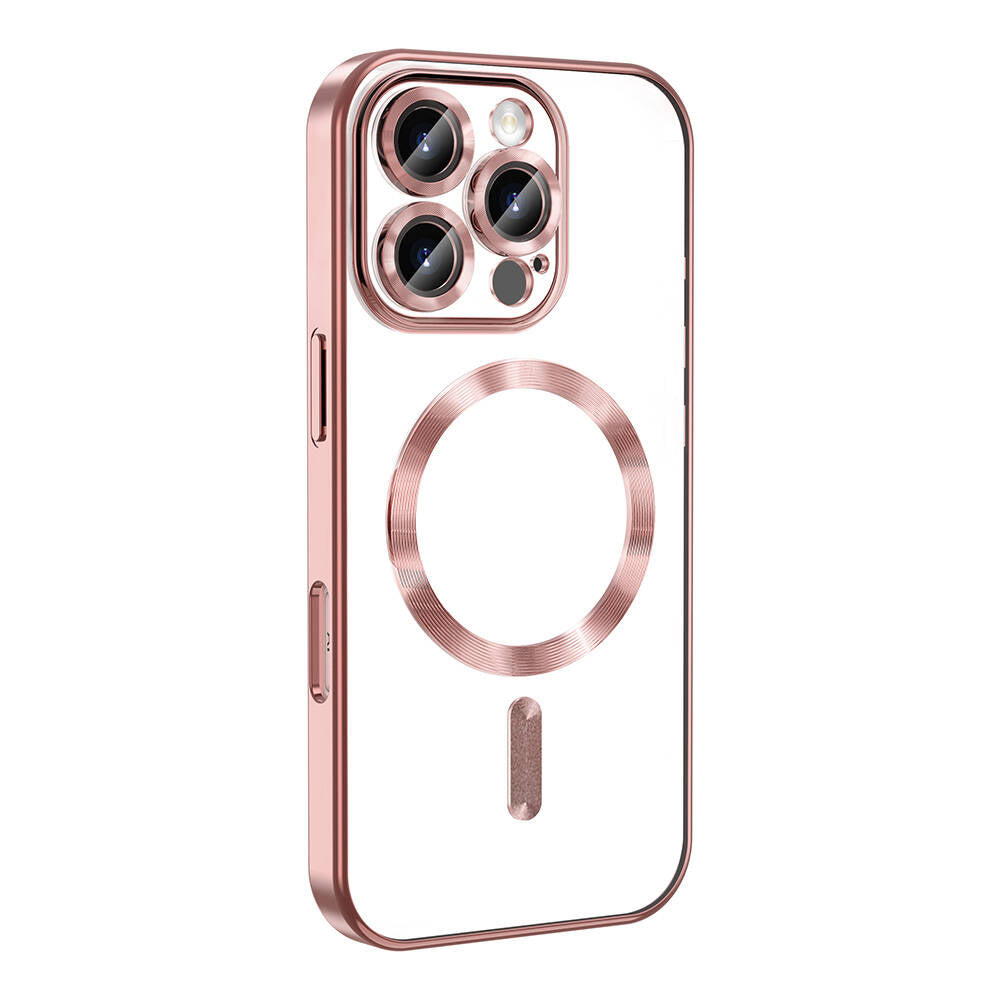 Apple iPhone 16 Pro Kılıf Kamera Korumalı M-safe Wireless Şarj Özellikli Zore Demre Kapak Koyu Yeşil