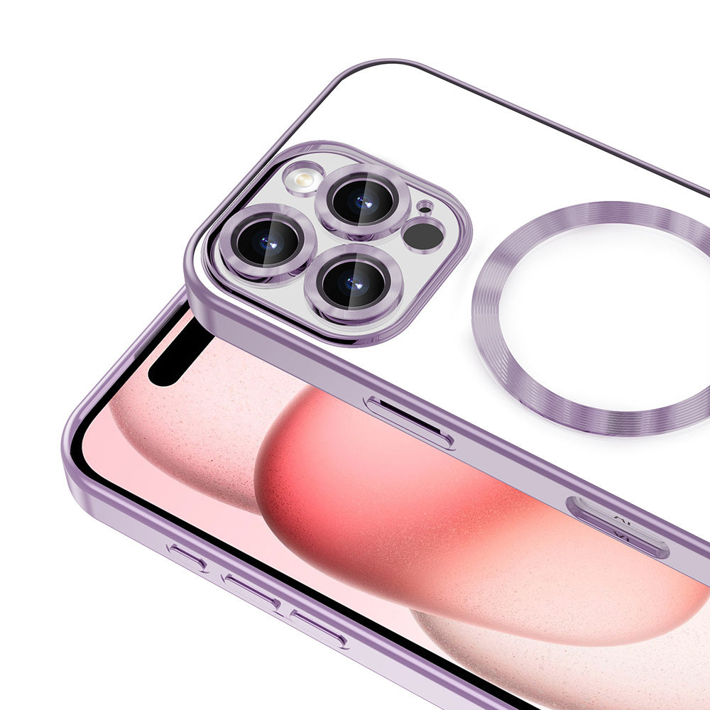 Apple iPhone 16 Pro Kılıf Kamera Korumalı M-safe Wireless Şarj Özellikli Zore Demre Kapak Gold