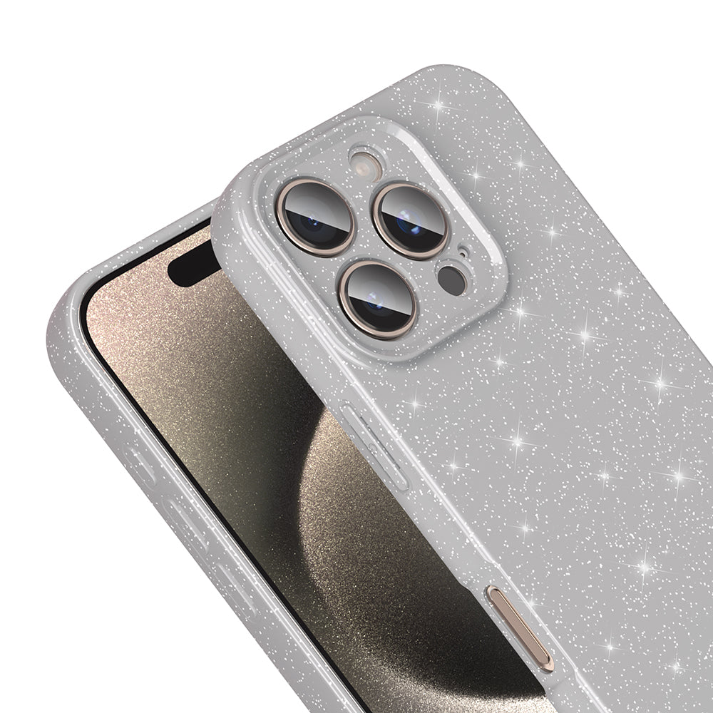 Apple iPhone 16 Pro Kılıf Kamera Korumalı Simli Lüks Zore Koton Kapak Siyah