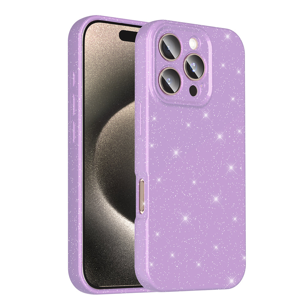 Apple iPhone 16 Pro Kılıf Kamera Korumalı Simli Lüks Zore Koton Kapak Siyah