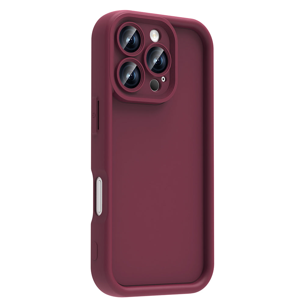 Apple iPhone 16 Pro Kılıf Kamera Korumalı Zore Ananas Kapak Mürdüm