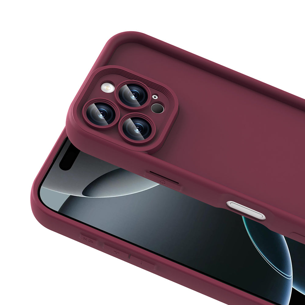 Apple iPhone 16 Pro Kılıf Kamera Korumalı Zore Ananas Kapak Mürdüm