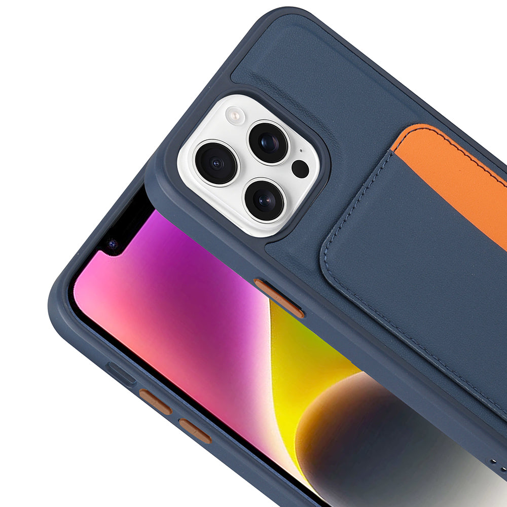 Apple iPhone 16 Pro Kılıf Kartlıklı Zore X-Kart Silikon Kapak Siyah