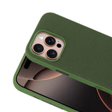 Apple iPhone 16 Pro Kılıf M-Safe Şarj Özellikli Kumaş Tasarımlı Zore Miami Sert PC Kapak Yeşil