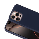 Apple iPhone 16 Pro Kılıf M-Safe Şarj Özellikli Kumaş Tasarımlı Miami Sert PC Kapak Lacivert