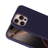Apple iPhone 16 Pro Kılıf M-Safe Şarj Özellikli Kumaş Tasarımlı Zore Miami Sert PC Kapak Derin Mor