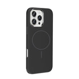 Apple iPhone 16 Pro Kılıf M-Safe Şarj Özellikli Metal Kamera Çerçeveli Zore Edi Silikon Kapak Siyah