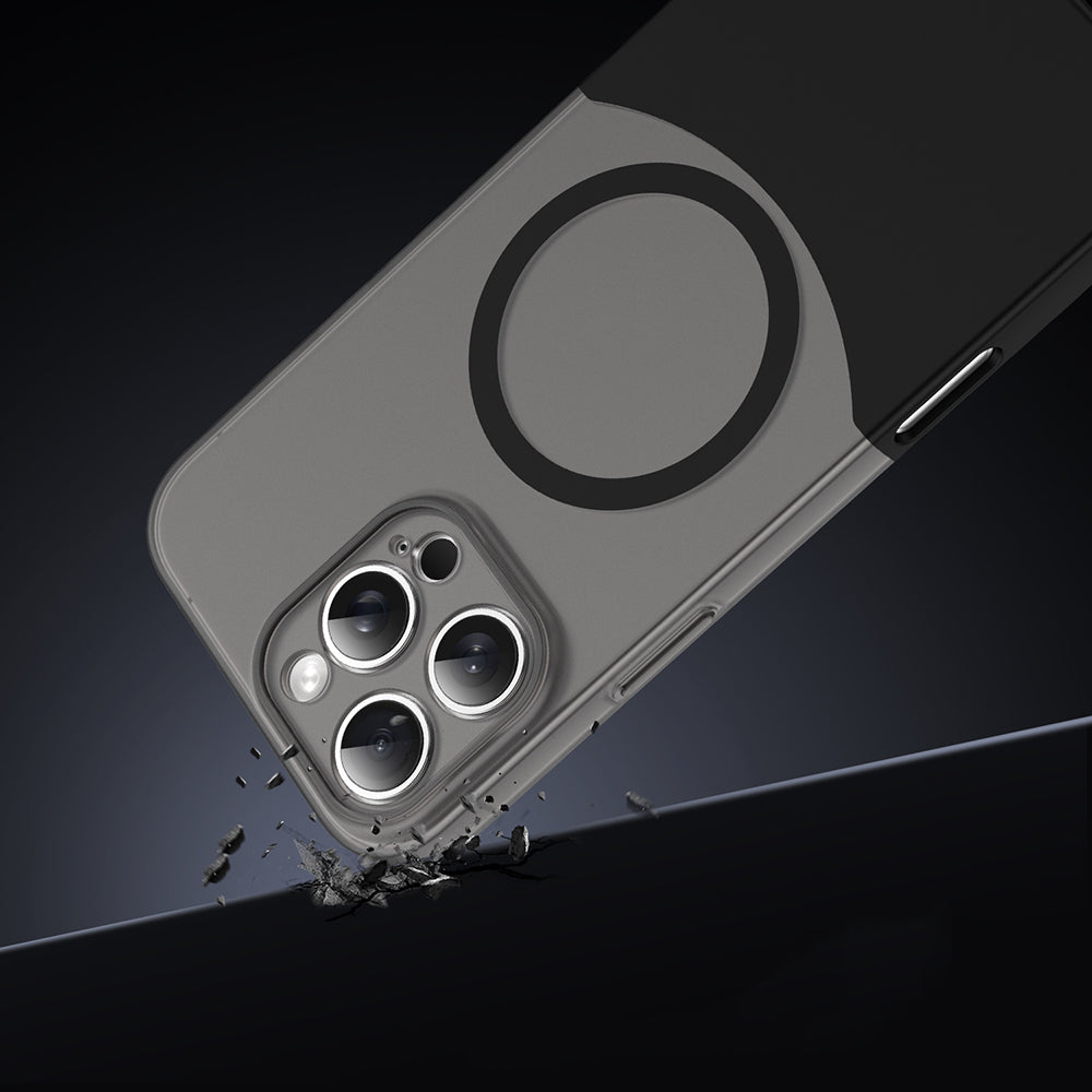 Apple iPhone 16 Pro Kılıf M-Safe Şarj Özellikli Mıknatıslı Zore Duble Kapak Lacivert