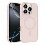Apple iPhone 16 Pro Kılıf M-safe Şarj Özellikli Babet Kapak Pembe