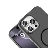 Apple iPhone 16 Pro Kılıf M-Safe Şarj Özellikli Zore Lora PC Kapak Siyah