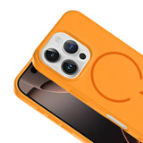 Apple iPhone 16 Pro Kılıf M-safe Şarj Özellikli Zore Meta Kapak Lacivert