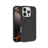 Apple iPhone 16 Pro Kılıf M-safe Şarj Özellikli Zore Meta Kapak Siyah