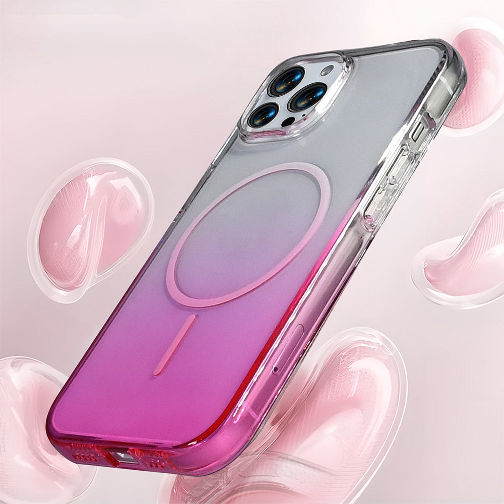 Apple iPhone 16 Pro Kılıf M-Safe Şarj Özellikli Zore Septik Silikon Kapak Pembe