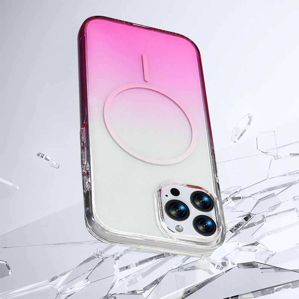 Apple iPhone 16 Pro Kılıf M-Safe Şarj Özellikli Zore Septik Silikon Kapak Pembe