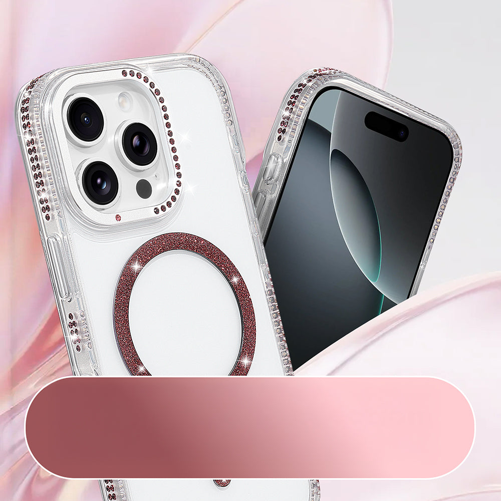 Apple iPhone 16 Pro M-safe Şarj Özellikli Tera Silikon Kılıf Mürdüm