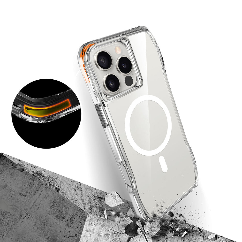 Apple iPhone 16 Pro Kılıf M-safe Şarj Özellikli Airbagli Şeffaf Zore İncek Kapak Şeffaf