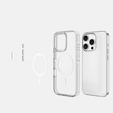 Apple iPhone 16 Pro Kılıf M-safe Şarj Özellikli Kamera Korumalı Zore Kripto Kapak Şeffaf