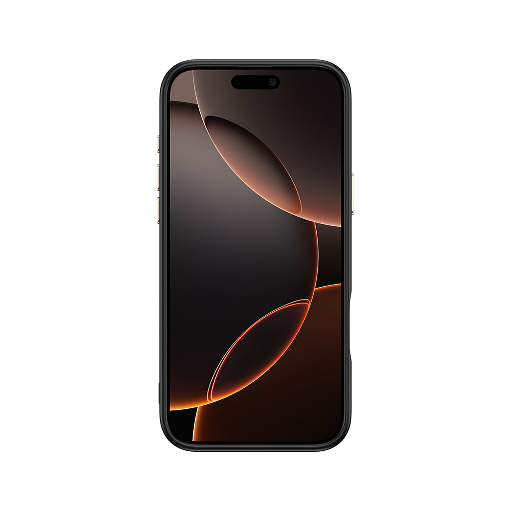 Apple iPhone 16 Pro Kılıf M-safe Şarj Özellikli Karbon Fiber Görünümlü Zore Antina Kapak Siyah-Gri