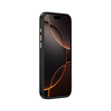 Apple iPhone 16 Pro Kılıf M-safe Şarj Özellikli Karbon Fiber Görünümlü Zore Antina Kapak Siyah-Gri