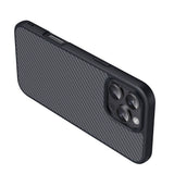 Apple iPhone 16 Pro Kılıf M-safe Şarj Özellikli Karbon Fiber Tasarımlı Zore Elnino Kapak Siyah