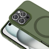 Apple iPhone 16 Pro Kılıf M-safe Şarj Özellikli Mat Arka Yüzey Zore Sio Kapak Gri