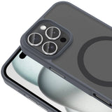 Apple iPhone 16 Pro Kılıf M-safe Şarj Özellikli Mat Arka Yüzey Zore Sio Kapak Derin Mor