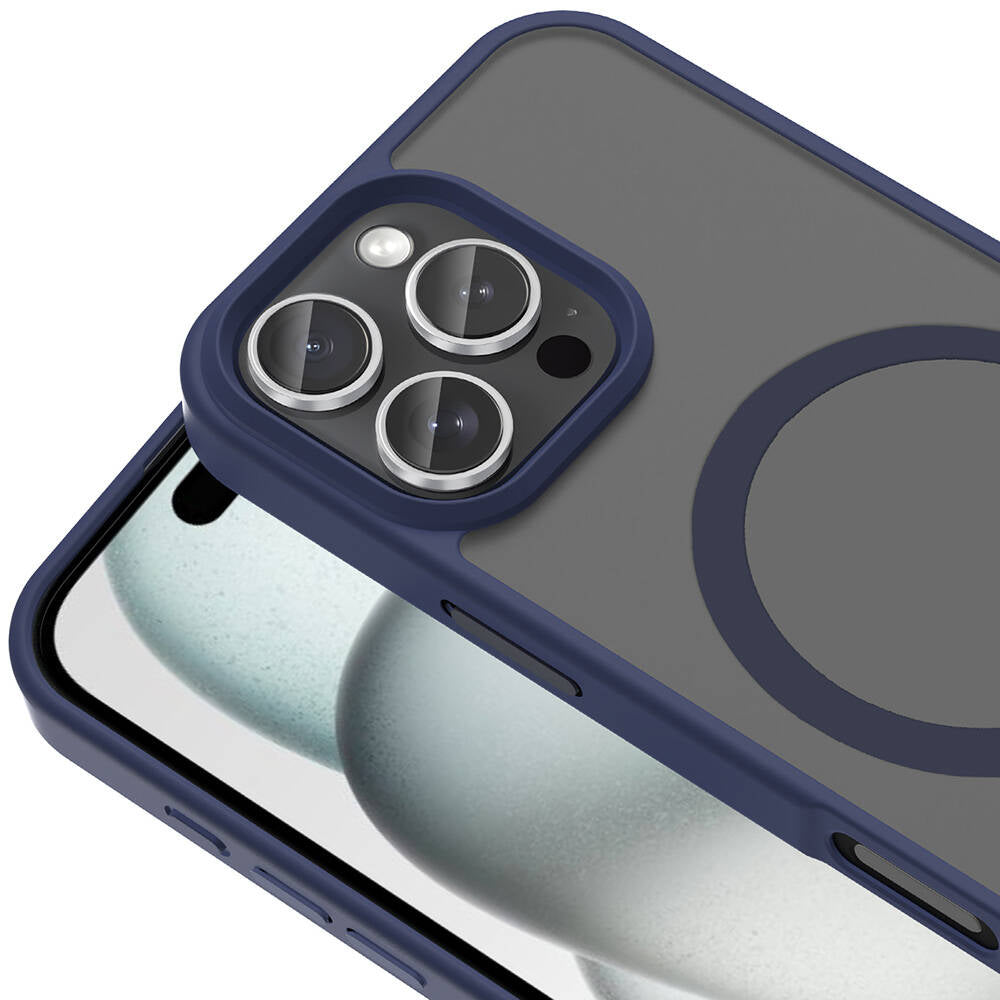 Apple iPhone 16 Pro Kılıf M-safe Şarj Özellikli Mat Arka Yüzey Zore Sio Kapak Rose Brown