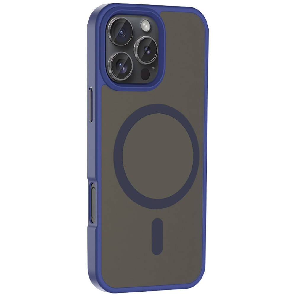 Apple iPhone 16 Pro Kılıf M-safe Şarj Özellikli Mat Arka Yüzey Zore Sio Kapak Rose Brown