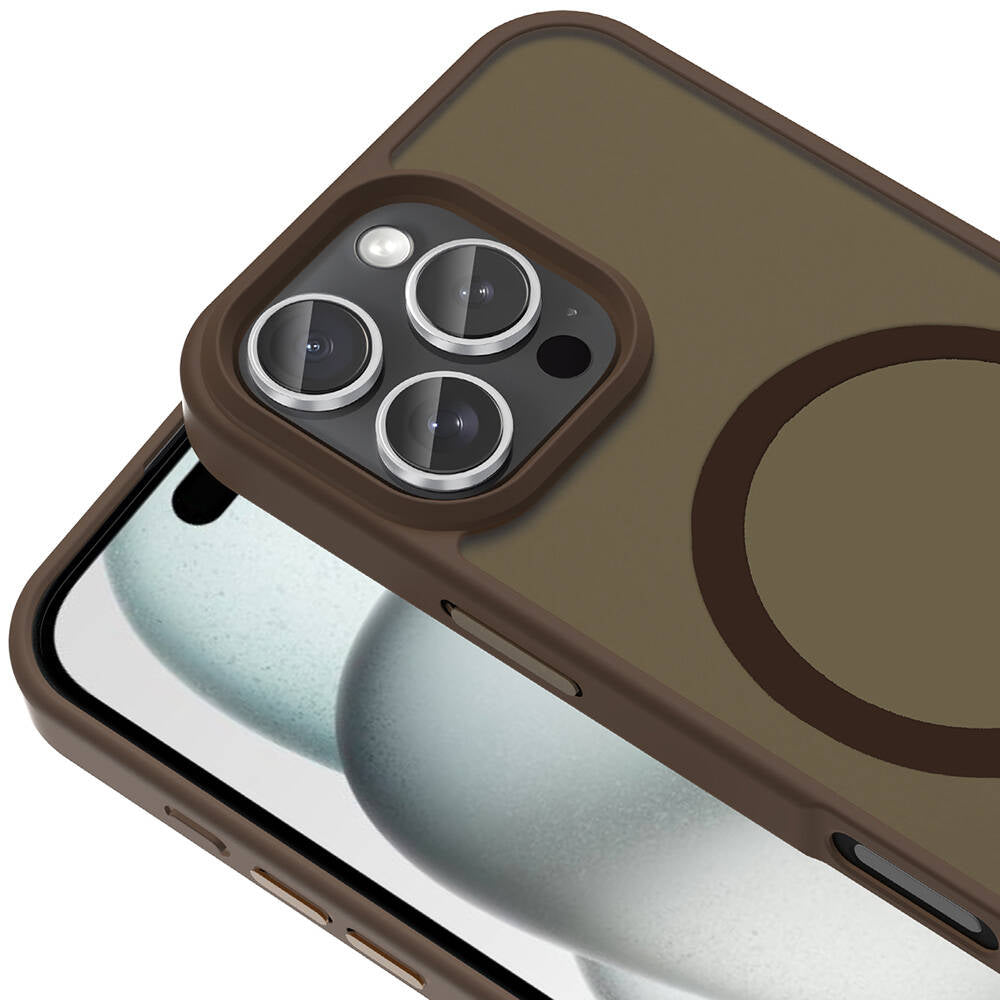 Apple iPhone 16 Pro Kılıf M-safe Şarj Özellikli Mat Arka Yüzey Zore Sio Kapak Siyah