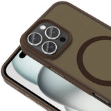 Apple iPhone 16 Pro Kılıf M-safe Şarj Özellikli Mat Arka Yüzey Zore Sio Kapak Koyu Yeşil